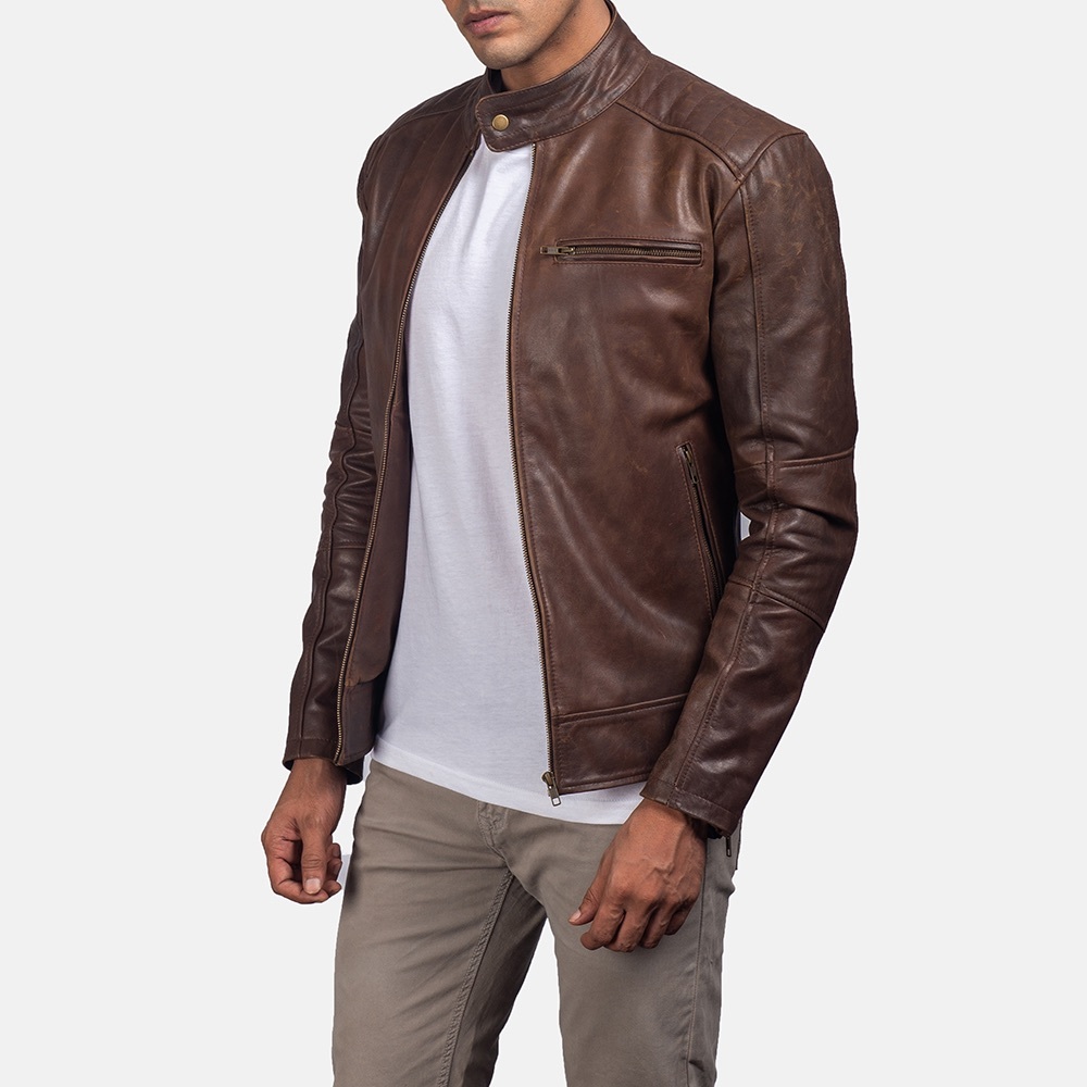 Leather Biker Jacket (Read Details)